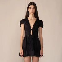 Peixoto Piper Mini Dress- Black-Hand In Pocket