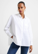 Rhodes Poplin Boyfriend Shirt-Hand In Pocket