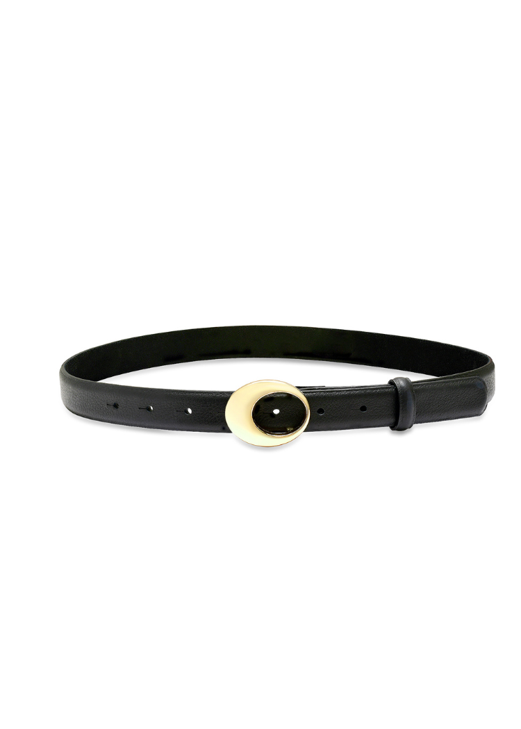 Laurel & Gold Hayworth Belt- Black-Hand In Pocket
