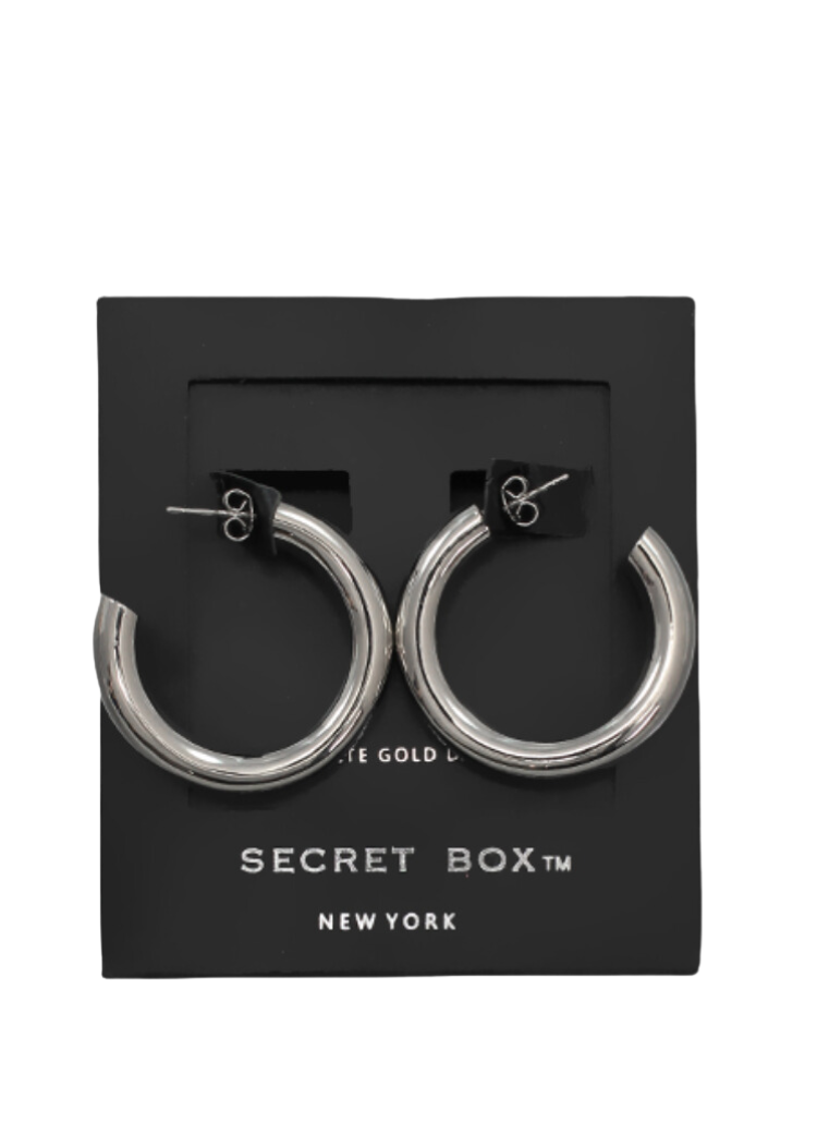 Leena Silver Hoops-Hand In Pocket