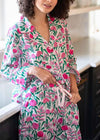 Mersea Over The Cotton Moon PJ Set- Peony Party-Hand In Pocket