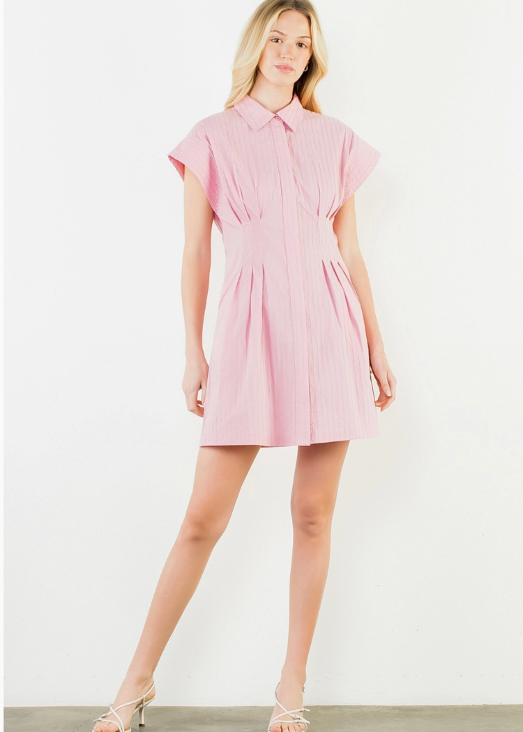 THML Arden Dress - Pink-Hand In Pocket