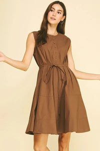 Nora Dress - Chocolate-Hand In Pocket