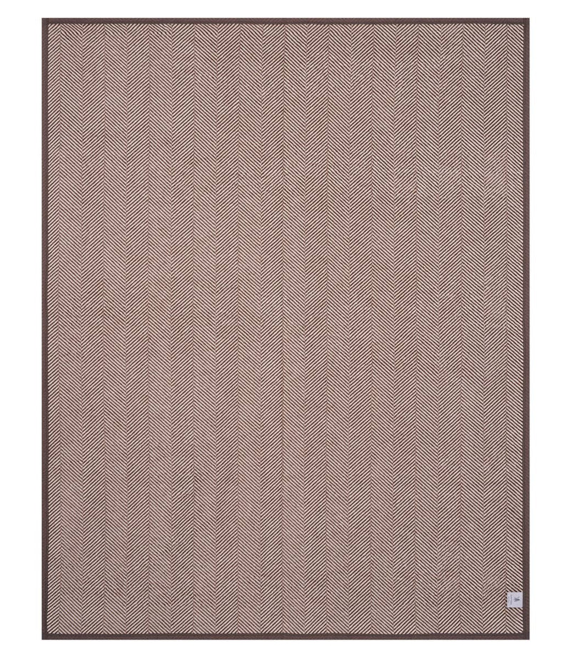 Harborview Herringbone Chocolate Blanket: Original