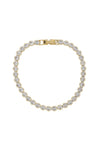 Crystal Chain 18k Gold Plated Tennis Bracelet: Clear Crystals / One Size