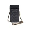 Brianna Cell Phone Crossbody: Black-Hand In Pocket