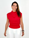 Michael Stars Amara Mock Neck Top - Poppy-Hand In Pocket