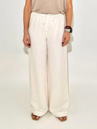 Michael Stars Marissa Drawstring Pant - Parchment-Hand In Pocket