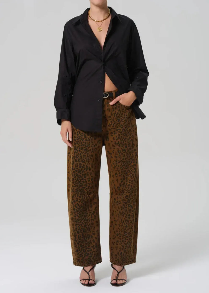 Citizens of Humanity Kayla Shirt - Black-Hand In Pocket