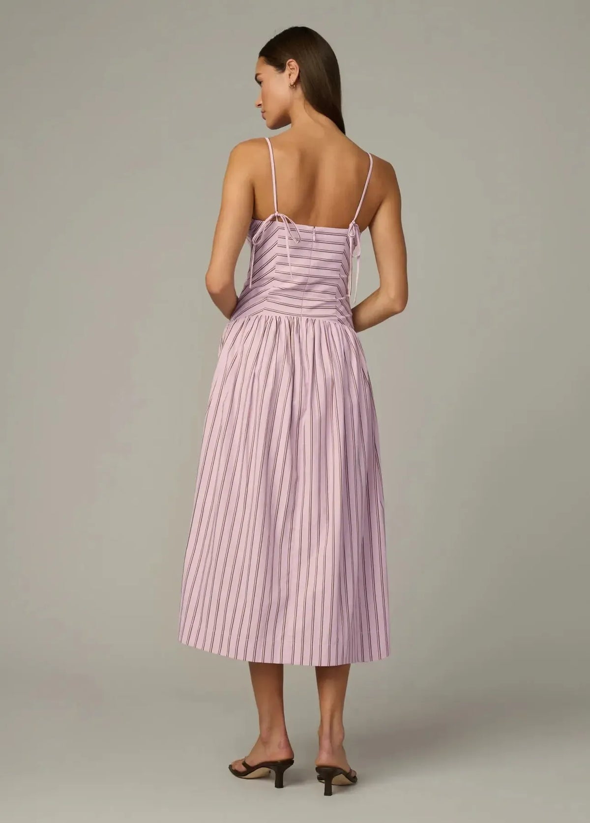 Joe's Jeans Mara Maxi Dress - Blush Pink Stripe-Hand In Pocket