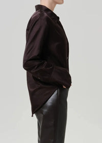 Citizens of Humanity Camilia Shirt - Chocolate-Hand In Pocket