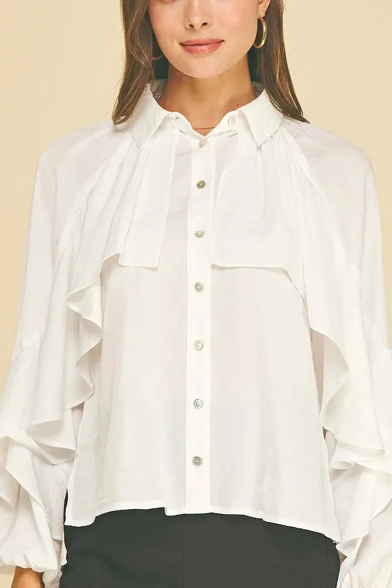 Off White Top - Off White-Hand In Pocket