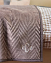 Harborview Herringbone Chocolate Blanket: Original
