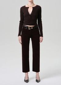 Citizens of Humanity Varra Henley - Chocolate-Hand In Pocket