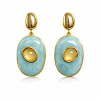 Glenda Drop Earring -  Light Blue