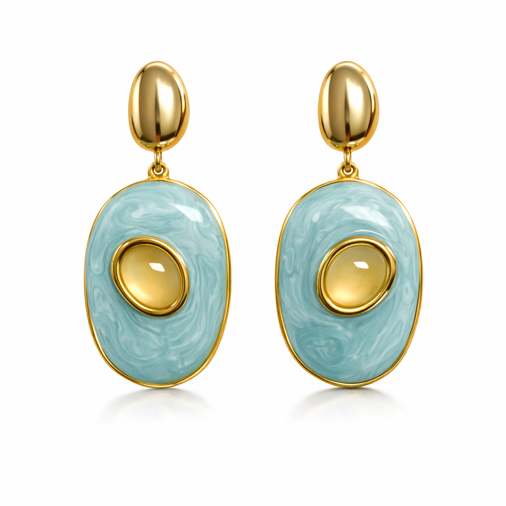 Glenda Drop Earring -  Light Blue