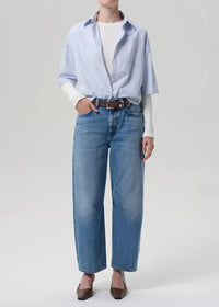 Citizens of Humanity Frances Cape Button Up - Baby Blue-Hand In Pocket