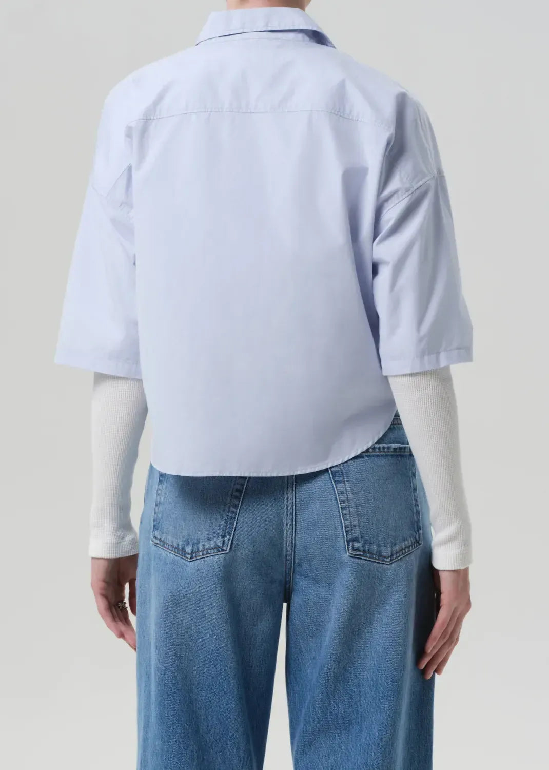 Citizens of Humanity Frances Cape Button Up - Baby Blue-Hand In Pocket