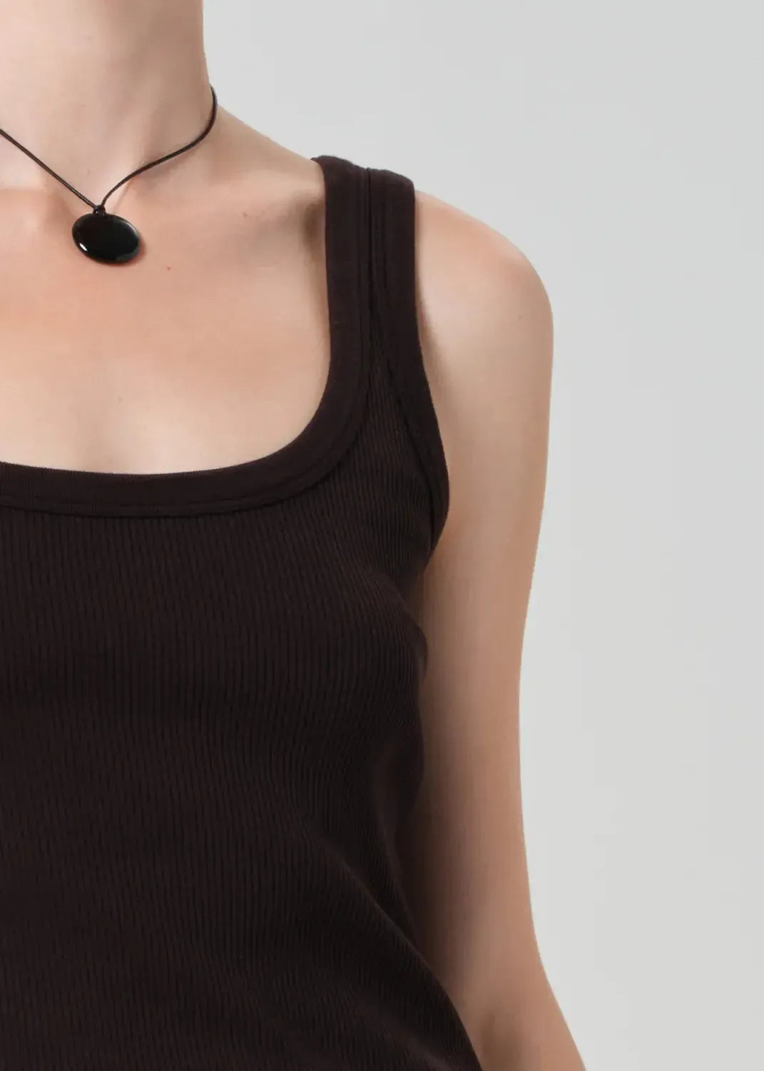 Citizens of Humanity Faye Tank - Chocolate-Hand In Pocket