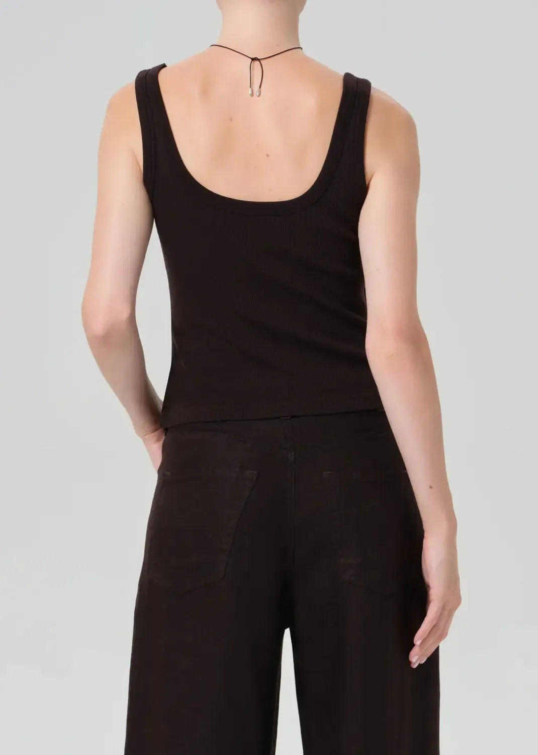 Citizens of Humanity Faye Tank - Chocolate-Hand In Pocket