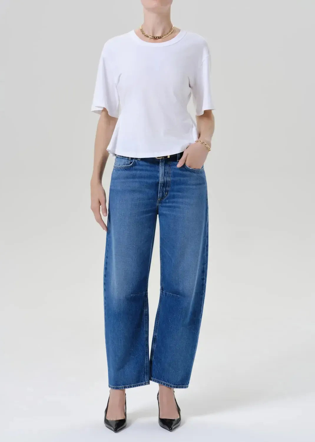 Citizens of Humanity Rework Mens Tee - White-Hand In Pocket