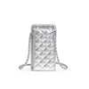 Brianna Cell Phone Crossbody: Silver-Hand In Pocket