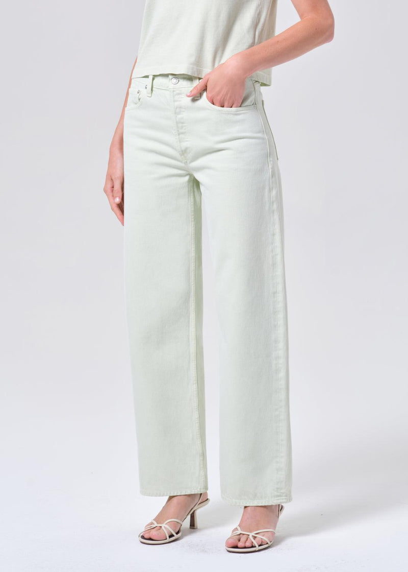Agolde Arc Jean- Mint Cream ***FINAL SALE***-Hand In Pocket