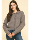 Bettina Cardigan- Heather Grey-Hand In Pocket