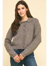 Bettina Cardigan- Heather Grey-Hand In Pocket