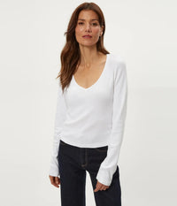 Michael Stars Lizzie LS Tee - White