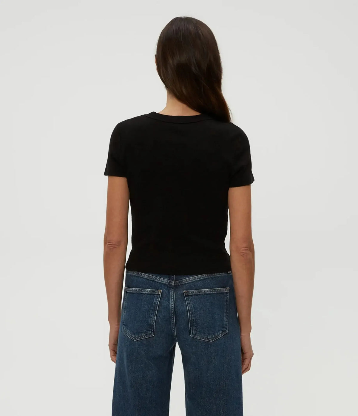 Mimi Crop Tee - Black-Hand In Pocket