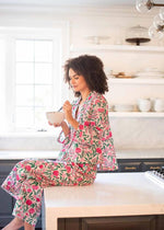 Mersea Over The Cotton Moon PJ Set- Peony Party-Hand In Pocket