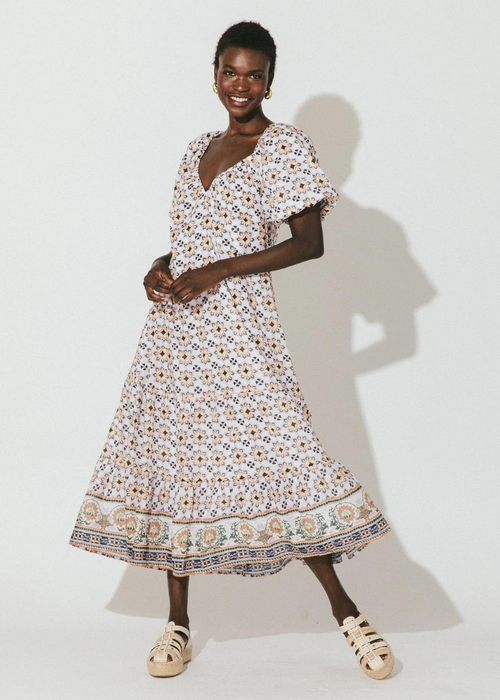 Cleobella Paula Midi Dress - Marrakesh Print-Hand In Pocket