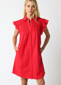 Claire Dress- Red-Hand In Pocket