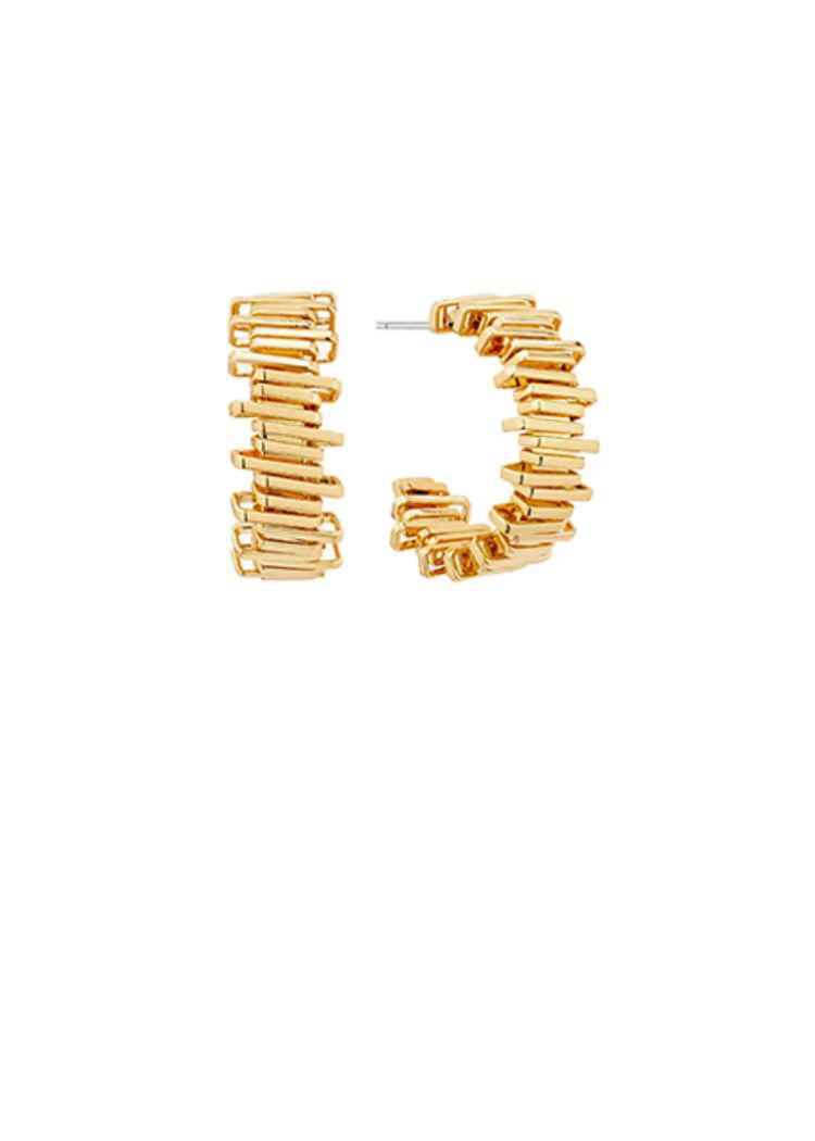 Sabela Bar Textured Hoops-Hand In Pocket