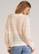 Serena Knit Collard Sweater-Hand In Pocket