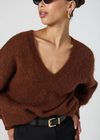French Connection Fluffy Knit Jumper- Chocolate ***FINAL SALE***-Hand In Pocket