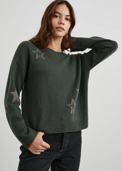Rails Perci Sweater- Olive/Gold-Hand In Pocket