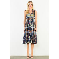 THML Blake Dress - Navy-Hand In Pocket