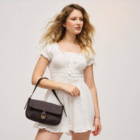 Gloria - Straw Crossbody: Chocolate