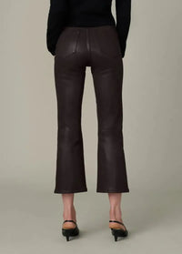 Joes Jeans The Callie Cropped Bootcut - Dk Chocolate-Hand In Pocket