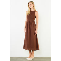 THML Madeline Dress - Brown-Hand In Pocket