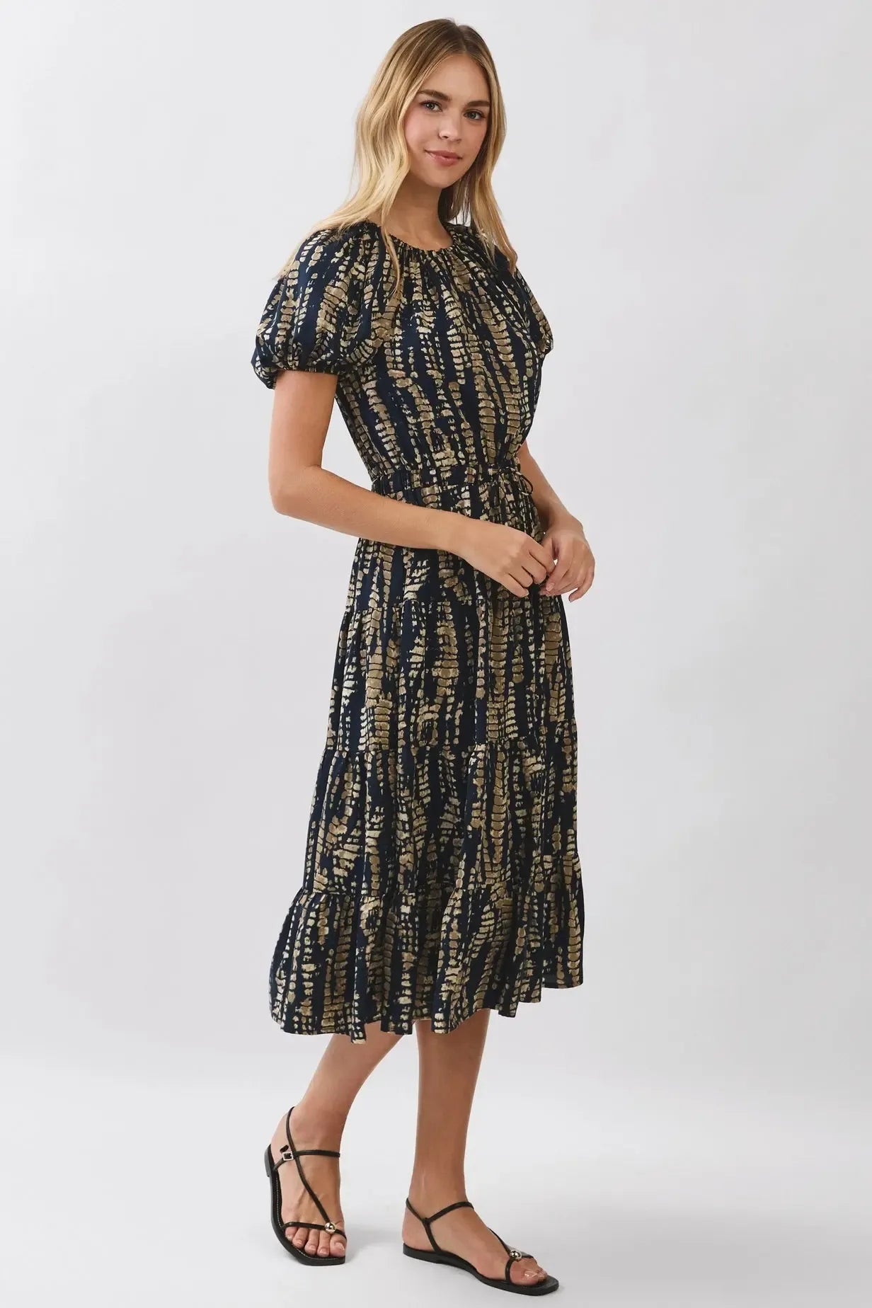 Celia Midi Dress - Navy