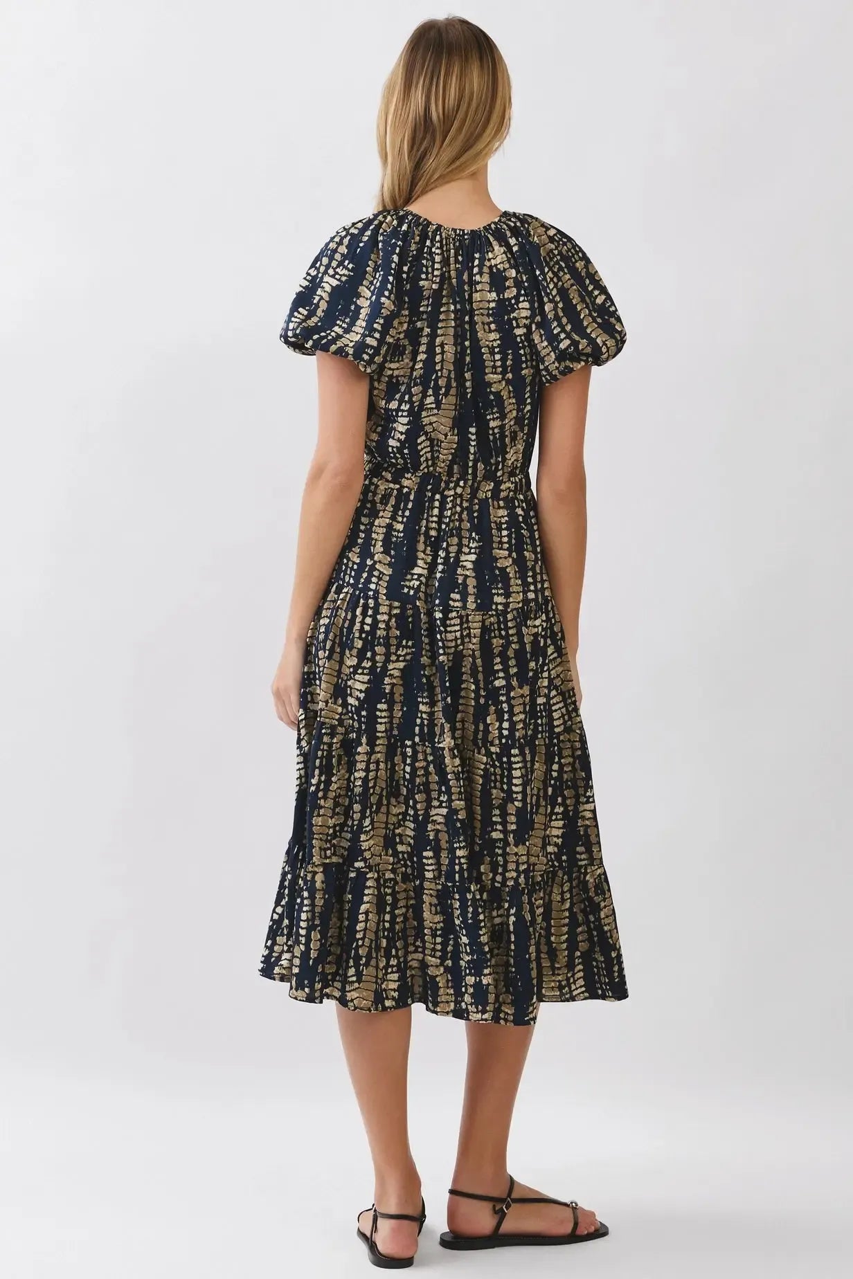 Celia Midi Dress - Navy