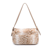 Beverly Faux Fur Crossbody: Fawn Natural-Hand In Pocket
