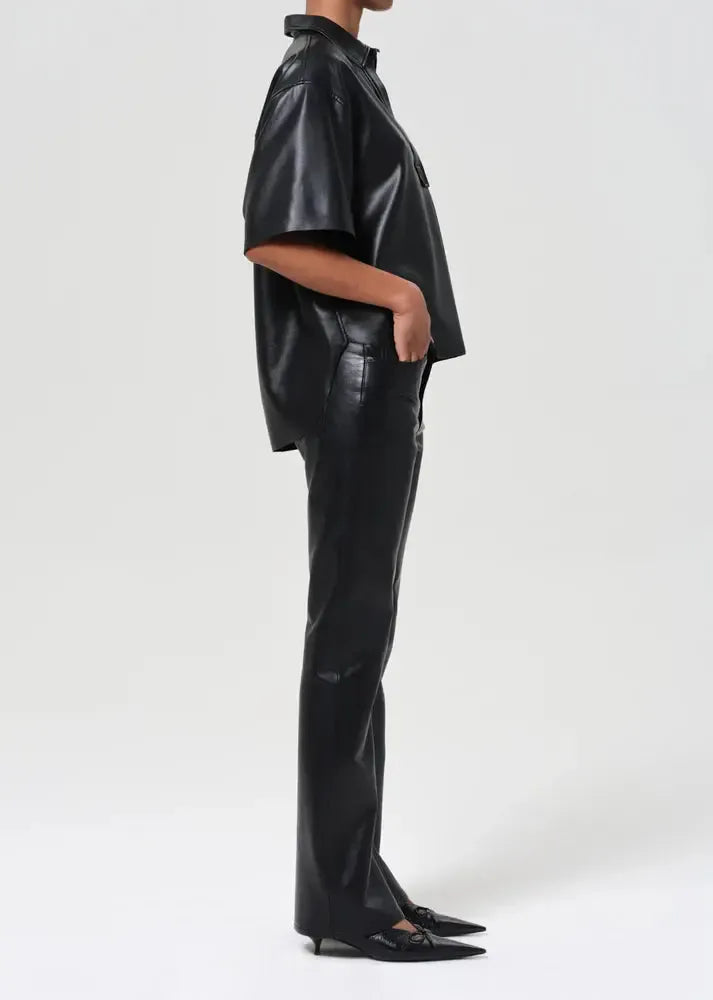 Agolde Recycled Leather Kick Boot-Detox-Hand In Pocket