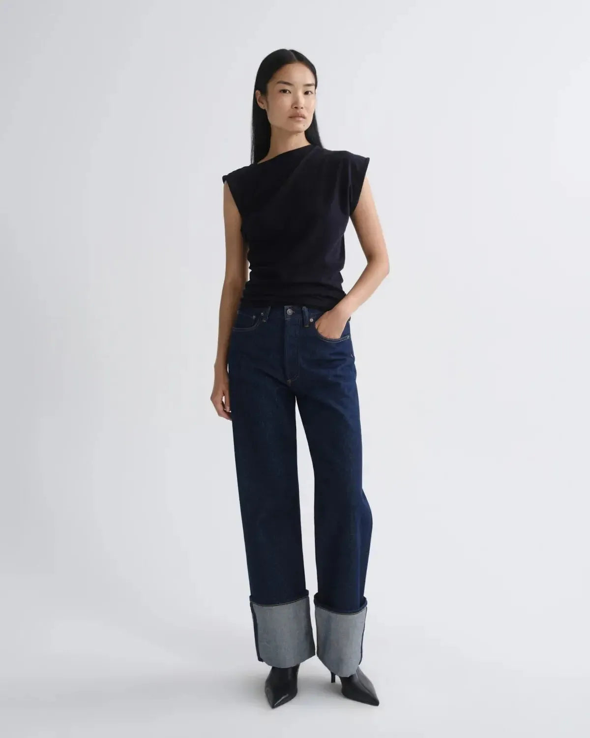 Agolde Big Cuff Jean - Rinse-Hand In Pocket