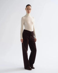 Agolde Pascale Turtleneck - Oat Milk-Hand In Pocket