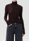 Agolde Pascale Turtleneck - Root-Hand In Pocket