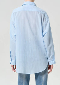 Agolde Sona Shirt - Powder Blue-Hand In Pocket